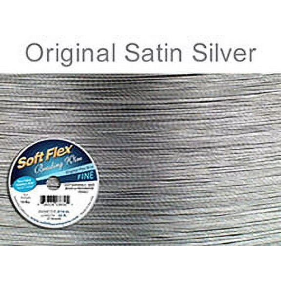 Soft Flex Beading Wire, Satin Silver, .014 Inch, 30 Feet