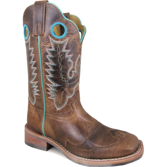 Women's Marianna 10" Brown Waxed Distress Leather Cowboy Boot