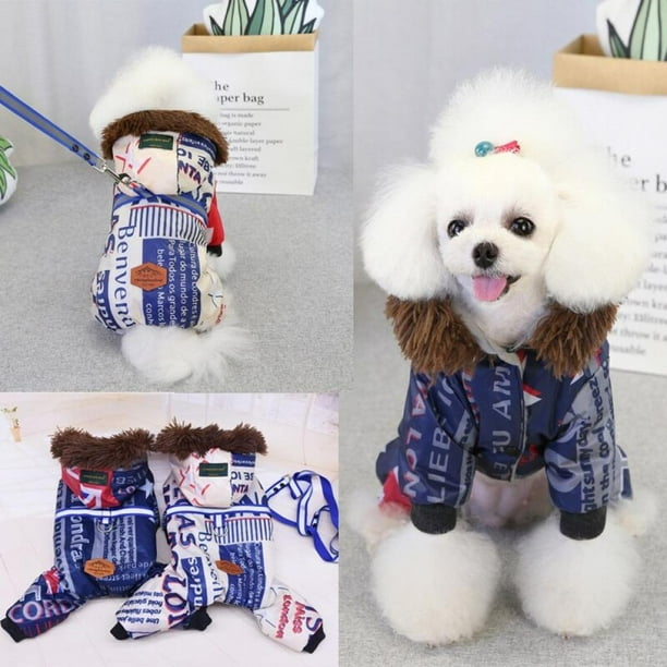 MesaSe Clearance Winter Pet Thickened Warm Four legged Down Jacket With Tow Rope Super Warm Jacket Thicker Cotton Coat Small Dogs Pets Clothing For