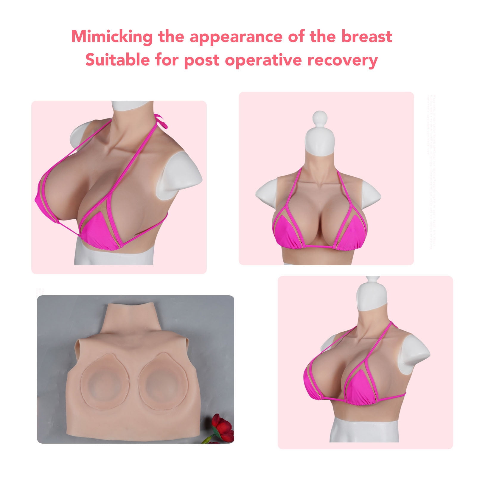 Prosthetic Breast, Soft C Cup Silicone Fake Tits For Mastectomy