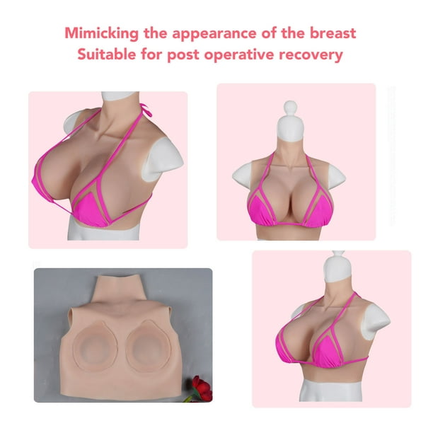 Silicone Breast Moulds Half Body D-Cup Silicone Breast Plates Soft