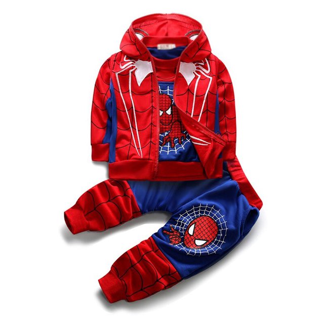 Traje de niños pequeños, conjuntos de ropa de superhéroe para niñas, trajes de primavera y otoño para niños, chándal de 3 uds, ropa para niños 4T Gao Jinjia LED