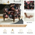 thumbnail image 6 of Floral Black Accent Chairs 2 Pieces Upholstered Club Armchairs Living Room, 6 of 9