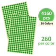 thumbnail image 4 of FloreceBien - Adhesivos de puntos de colores de 8 mm, 16 hojas, etiquetas autoadhesivas de puntos redondos, 4160 unidades, adhesivos de codificación por colores, 10 colores para organizar, 4 of 7
