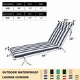thumbnail image 4 of XXLYY Chaise Lounge Cushions Outdoor, Water-Resistant Patio Lounge Chair Cushion with Ties and Pillows, 3'' High-Density Foam Lounge Replacement Cushion for Lawn Pool, 4 of 7