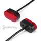 thumbnail image 3 of 15 Uds. Luces traseras para patinete, lámpara trasera de freno Led para Xiaomi Afortunado Sencillez, 3 of 5