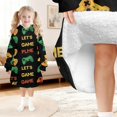 thumbnail image 6 of Game Controller Black Pattern Lamb Fleece Blanket Hoodies for Teens ,Teens Oversize Sherpa Wearable Hooded Blanket Sweatshirt with Super Pockets, 6 of 6