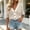 Khaki, variant on Summer Women V Neck Wave Striped Knit Cardigan Short Sleeve Wooden Button Open Front Lightweight Hollow Out Casual Sweater Shirts
