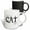 Multicolor, variant on 3drose, Funny Black Cats Sit on Letters. Black Cat Magic Decorative Text, 11oz Two-tone Yellow Mug