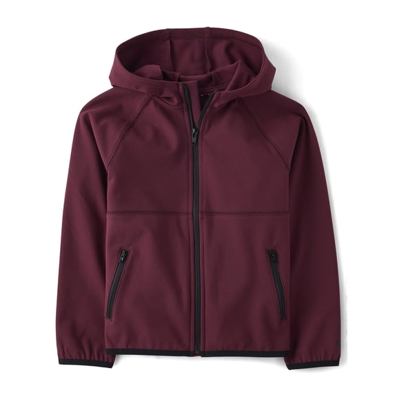 The Children's Place Boys Long Raglan Sleeve Cozy Tech Zip Up Hoodie, Sizes XS-XXL