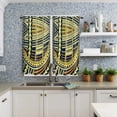 thumbnail image 4 of Abstract Texture Golden Small Curtain Rod Pocket Short Curtains Half Drapes Partition Cabinet Door Window Curtains Home Decor, 4 of 6