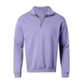 thumbnail image 4 of Long Sleeve Workout Tops for Men V Neck Knit Po|os Lightweight Casual Pullover Sweater Comfy Breathable Soft Fabric Fall Clothes (Purple-b, XL), 4 of 6