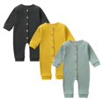 thumbnail image 1 of Pijamas para bebé recién nacido, Ropa De dormir 100% De algodón con cremallera, con calcetines, para otoño y primavera, 1 of 4