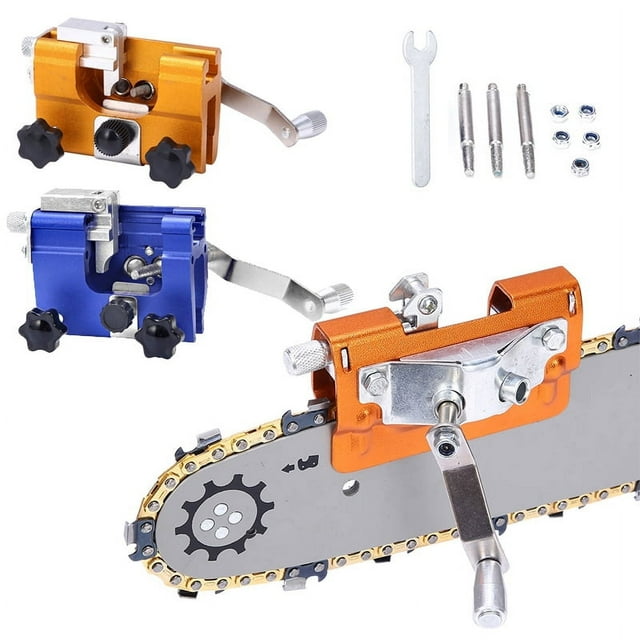 Chainsaw Sharpener Kit Hand-Cranked Chainsaw Sharpening Jig Kit for All Kinds of Chain Saws and Electric Saws Hand-Crank Fast Chainsaw Sharpener Tool for DIY Lumberjack Garden Worker