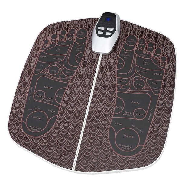 Microcurrent Foot Massager Mat 8 Modes 32 Gears Stimulation Muscle Relaxation USB Rechargeable Foot Massager Mat Brown