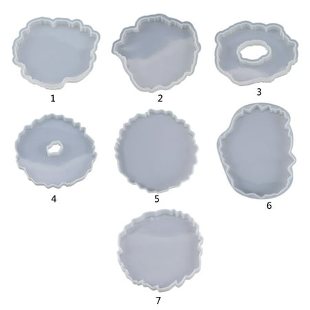 

Silicone Crystal Epoxy Resin Mold Irregular Wave Coaster Mat Casting DIY Mould