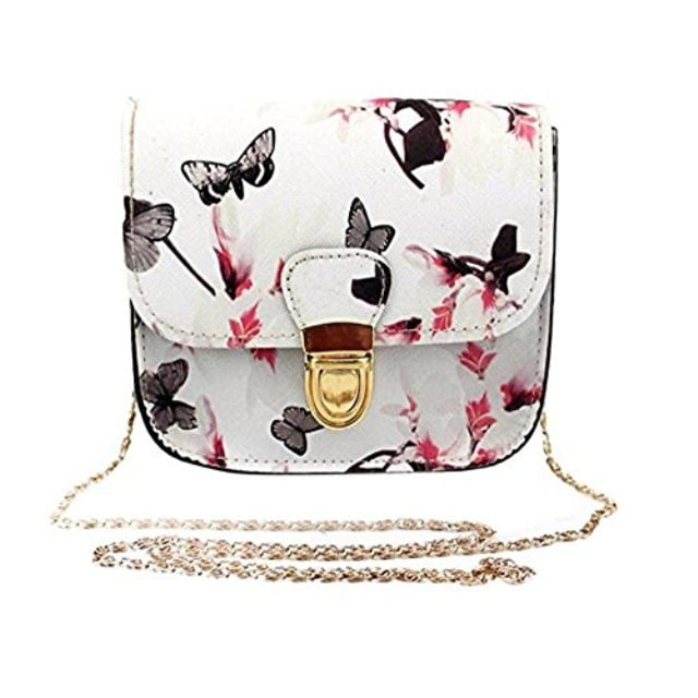 Women Butterfly Floral Printing Handbag Ladies Shoulder Bag Tote Messenger Bag Women Butterfly Floral Printing Handbag Ladies Shoulder Bag Tote Messenger Bag