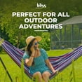thumbnail image 2 of Bliss Hammocks 60"W Double Hammock with Rope Loops & Tree Straps, 265 lb, Patriotic Stripe, 2 of 11