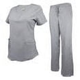 thumbnail image 5 of NATURAL UNIFORMS Womens STRETCH SCRUB SET With V-NECK TOP, 5 of 6