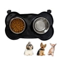 thumbnail image 1 of 2 Tazones para Perro en Acero Inoxidable con Tapete Antideslizante, 1 of 5