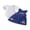 Blue, variant on Cenuakty Toddler Newborn 3M 6M 12M 18M Girls 4th of July Outfit Ruffled Short Sleeves Rompers and Letter Flag Embroidery Overalls Dress Set Cute Clothes
