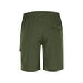 thumbnail image 3 of FRSASU Men's Shorts Casual Elastic Waist Drawstring Lightweight Summer Beach Vacation Bottoms with Pockets Army Green, 3 of 7