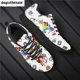 thumbnail image 1 of Doginthehole - Zapatos planos para mujer, color gris y negro, con estampado de dientes, bonitos, para primavera, ligeros, transpirables y con cordones, 1 of 6