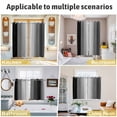 thumbnail image 6 of Black Gray Ombre Kitchen Curtains Short 54 Inch Length, Vintage Country Wooden Grommet Top Bedroom Living Room Curtains, Light Filtering Cafe Curtain Drapes 2 Panels Set 84''x54'', 6 of 9