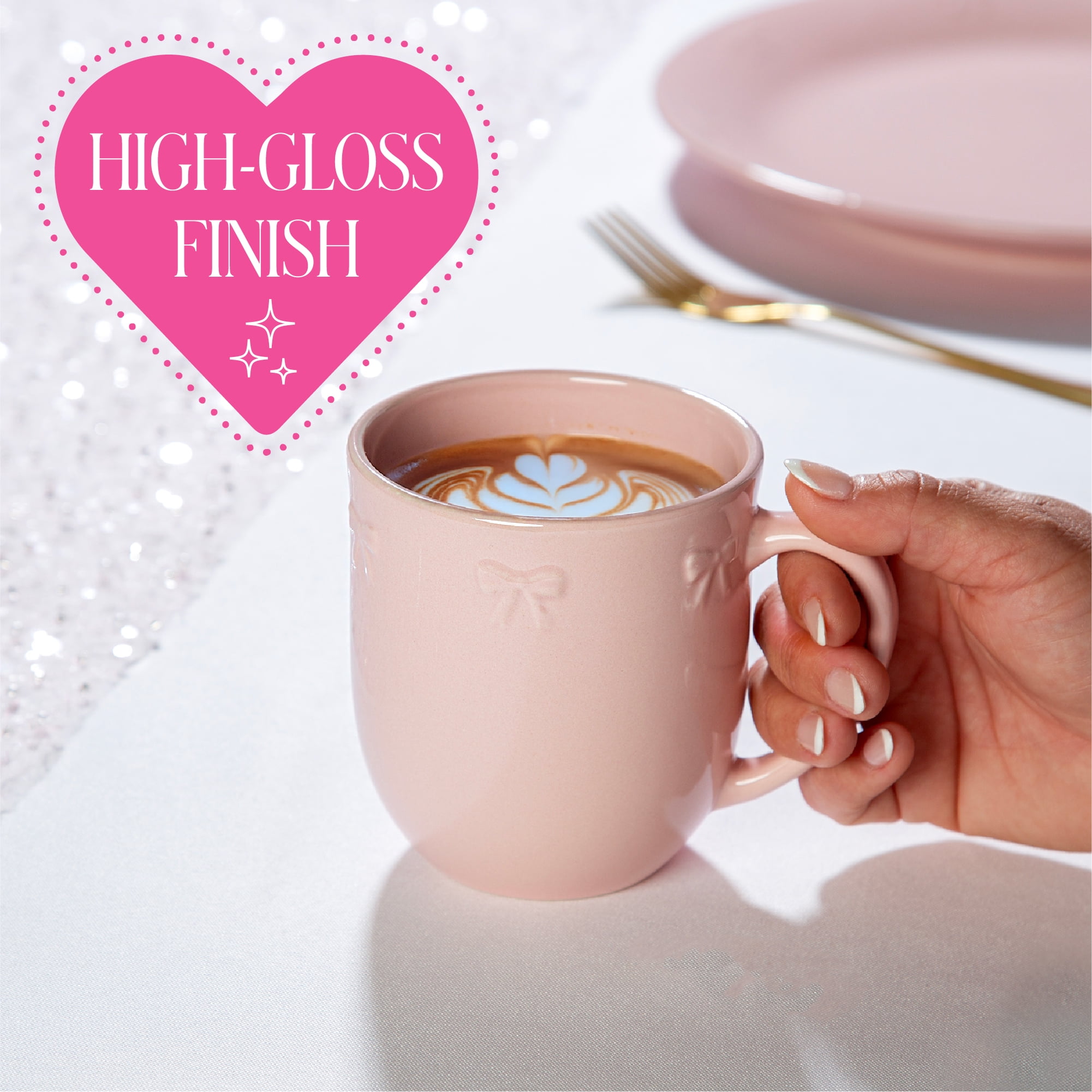 Paris Hilton 4pk 16oz London Mug Pink