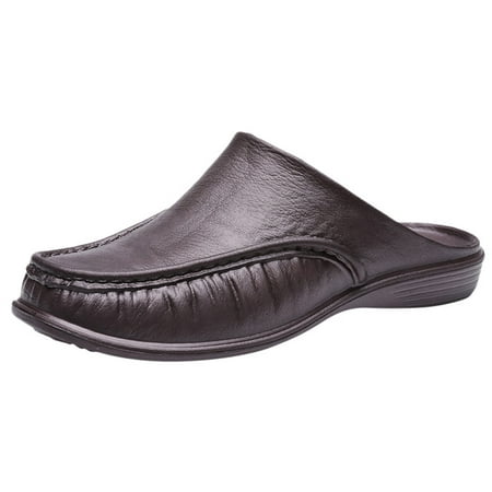 

Mens Slippers Fashion Men S Stylish Comfortable Soft Bottom Non-Slip Outdoor Indoor Slippers Slippers for Men Pu Brown 43