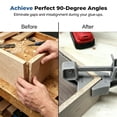 thumbnail image 4 of Corner Clamp Adapter Set, 90° Angle Squeeze Clamp Attachment, Compatible with Irwin Quick Grip Clamps, Right Angle Woodworking Tools Accessory for Cabinet Picture Frame Making, 4 of 7