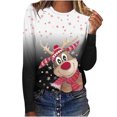 thumbnail image 2 of Pntutb - Camiseta de manga larga con cuello redondo y estampado de ciervos en 3D para mujer Pntutb Pntutb-1811, 2 of 5
