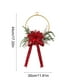 thumbnail image 3 of Western-style Wedding Bridal Hand Wreath Christmas Party Decoration Metal Wreath Bow Home Wall Hanging Wreath, 3 of 6