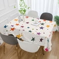 thumbnail image 2 of Yayeee Tablecloths 54" x 54" Rectangle Wrinkle Resistant Party Table Cover, Beige Stars, 2 of 8