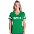 thumbnail image 1 of Womens Memphis Football V-Neck T-Shirt, 1 of 5