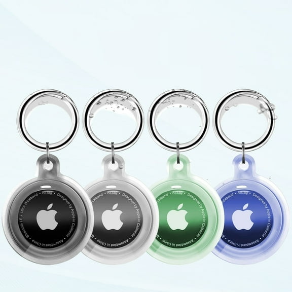4 Pack Air Tag Case for Apple Air Tag, Air Tag Holder for Dog, Pet, Luggage, Keys, Anti-Scratch Full Body Protective Air Tag Key Chain