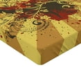 thumbnail image 2 of Ambesonne Deer Fitted Sheet, Grunge Style Antlers Art, Twin XL Size, Yellow Mustard, 2 of 3