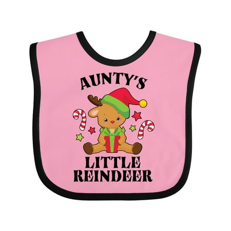 

Inktastic Christmas Aunty s Little Reindeer with Candy Canes Gift Baby Boy or Baby Girl Bib
