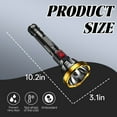 thumbnail image 6 of HIBIBUD Flashlights High Lumens,All-Aluminum Reflector Bright Flashlight,Three Levels of Dimming Led Flashlight,Gold, 6 of 7