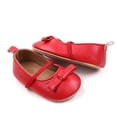 thumbnail image 5 of Biezeib Baby Girl PU Leather Flats Infant Bow Walker Crib Shoes for Party, Festival, Baby Shower, 5 of 6