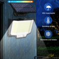 thumbnail image 2 of YOMYM Luz Solar de Exterior, 200 LED Luz Solar Exterior con Sensor de Movimiento 3 Modos, IP65 Impermeable Solar Luz LED Iluminaci&oacute;n Exterior con Control Remoto para Jard&iacute;n, Pati, 2 of 7