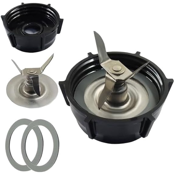 1 Set Replacement Blender Blade, Ice Crusher Base Cap Two Rubber O Ring Gasket, Compatible Accessory Kit for izer Blenders Compatible with Oster Premium Replacement Accessory Part