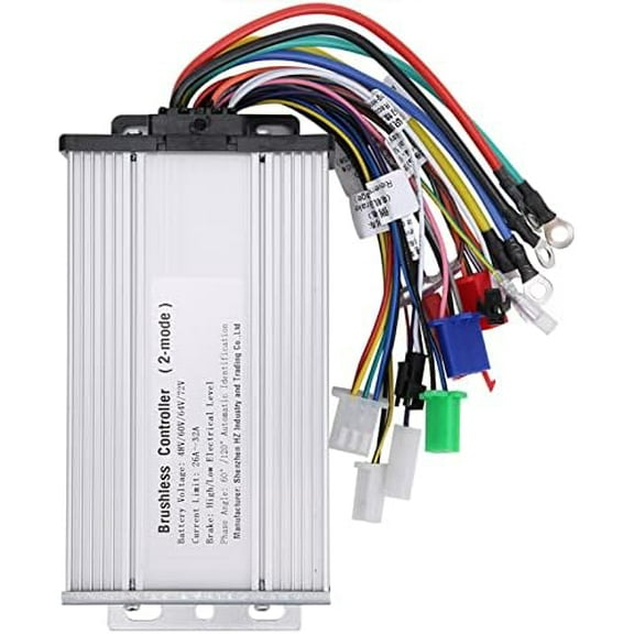 Motor Brushless Controller, 1000W-1500W 26A-32A 12Tube Dual Mode Rectangula Electric Scooter Brushless Speed Motor Controller Replacement for Electric Scooter Electric Bikes, 7x3.3x1.7in$$