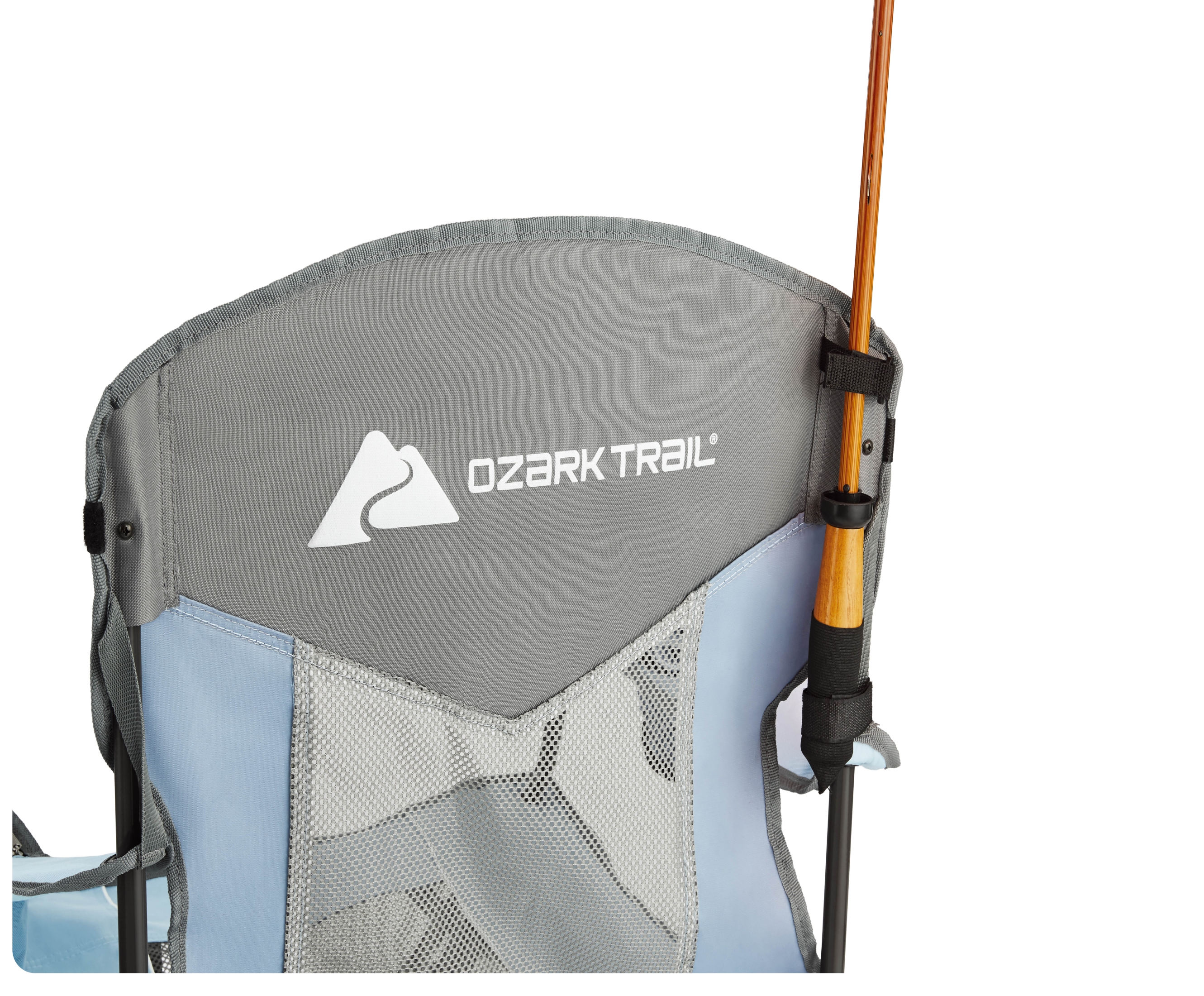 Ozark Trail Oversized Mesh Camp Chair with Cooler, Blue/Aqua and Grey, Adult - image 5 of 9