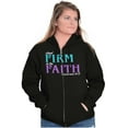 thumbnail image 3 of Christian Stand Firm in the Faith Unisex Fleece Graphic Zip Up Hoodie Brisco Brands 3X, 3 of 5