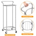 thumbnail image 3 of BGTREND 110L Rolling Laundry Hamper with Removable Bag, Round Steel Frame and Handle, Beige, 3 of 9