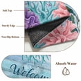 thumbnail image 6 of Ocean Coral Round Area Rug 3.3Ft Washable Circle Rugs for Dining Room Table, Summer Coastal Seaweed Starfish Wood Ombre Blue Non-Slip Carpet Floor Mats Indoor Outdoor Carpet Runner Home Decor, 6 of 8