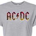 thumbnail image 3 of ACDC - Poster Texture - Juniors Cropped Cotton Blend T-Shirt, 3 of 5