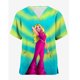 thumbnail image 3 of Camiseta de uniforme de enfermera de hospital para mujer, top de verano para mujer, top de princesa Barbie con cuello en V, top de moda con bolsillo de dibujos animados, 3 of 5