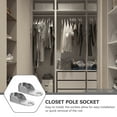 thumbnail image 6 of 12 Pcs Metal Bracket Clothes Rail Tube Holder Rod End Support Closet Wardrobe Pole Socket Iron Thicken, 6 of 6